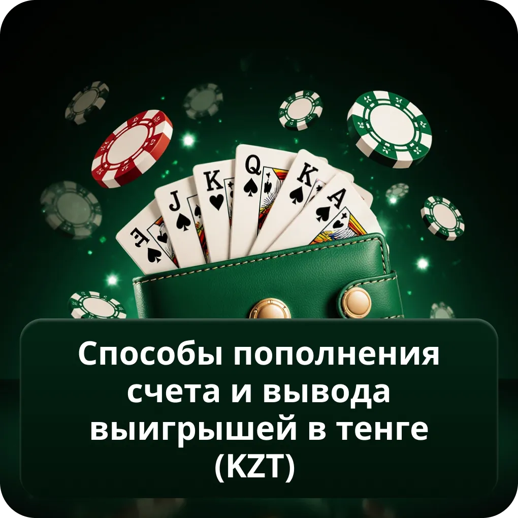 Способы пополнения счета и вывода выигрышей в тенге (KZT)